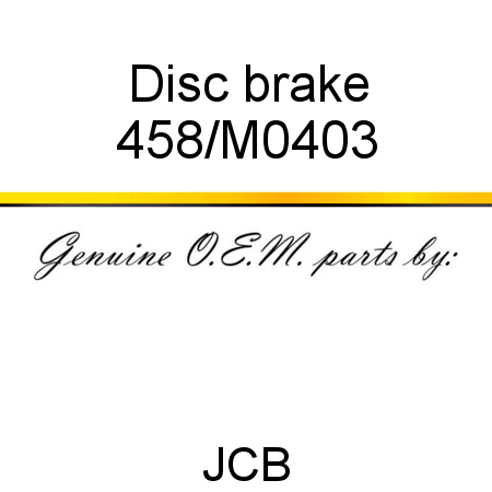 Disc, brake 458/M0403
