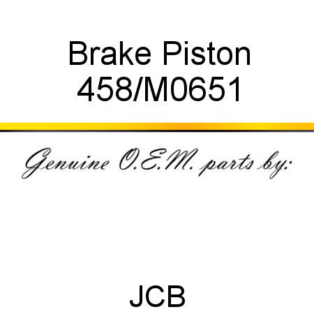 Brake, Piston 458/M0651