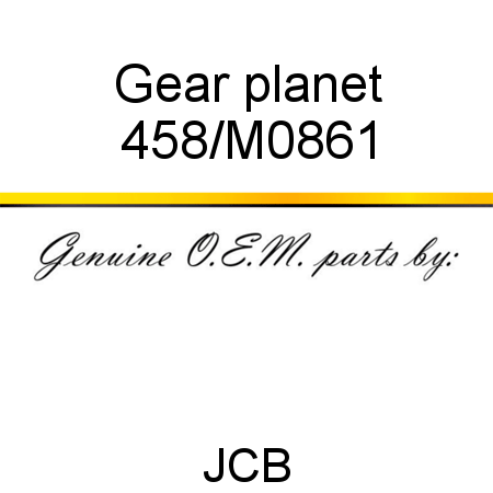 Gear, planet 458/M0861
