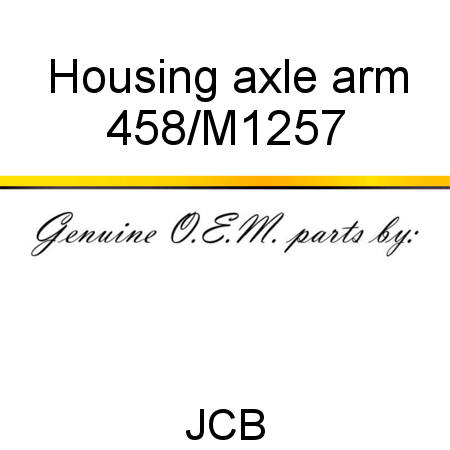 Housing, axle arm 458/M1257