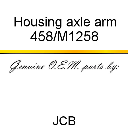 Housing, axle arm 458/M1258
