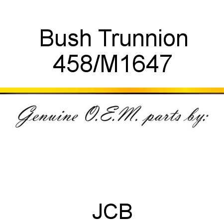 Bush, Trunnion 458/M1647
