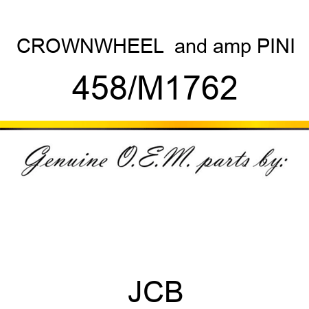 CROWNWHEEL & PINI 458/M1762