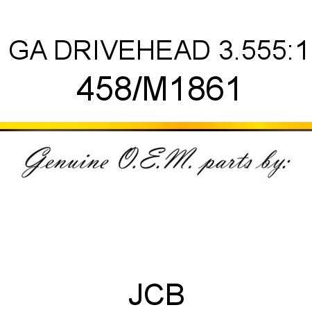 GA DRIVEHEAD, 3.555:1 458/M1861