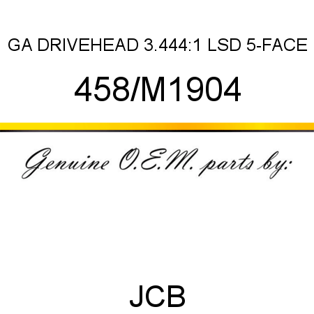 GA DRIVEHEAD, 3.444:1 LSD 5-FACE 458/M1904