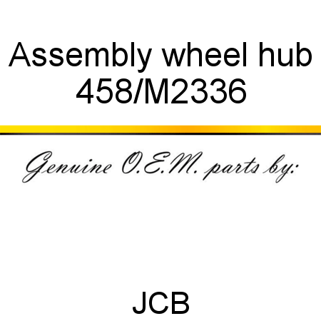 Assembly, wheel hub 458/M2336