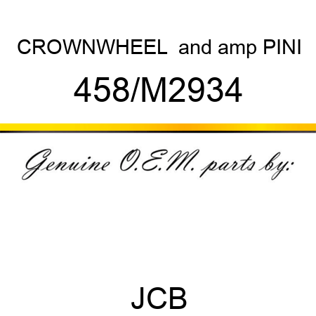 CROWNWHEEL & PINI 458/M2934