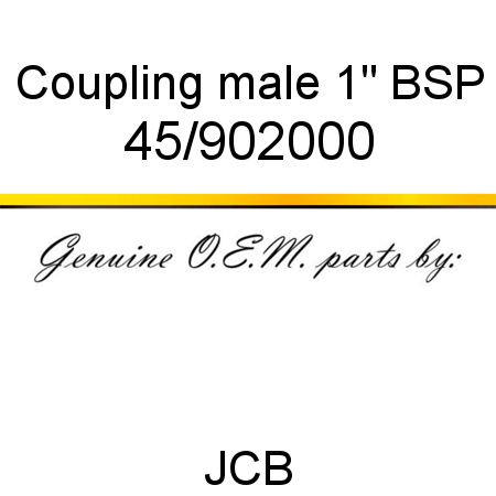 Coupling, male 1