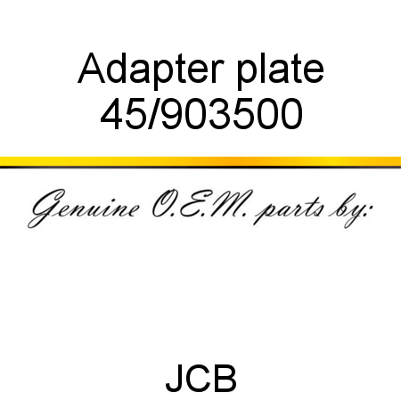 Adapter, plate 45/903500