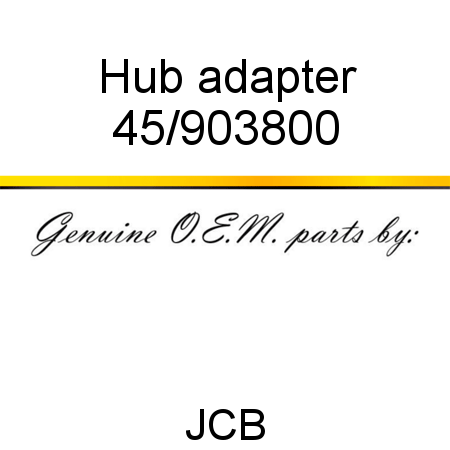 Hub, adapter 45/903800