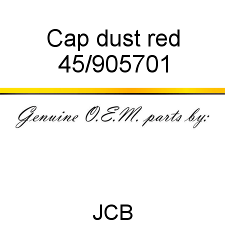 Cap, dust, red 45/905701