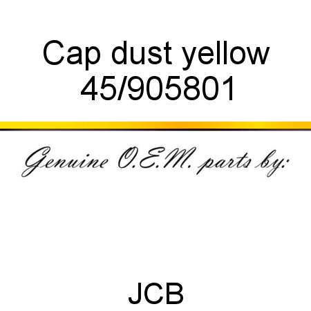 Cap, dust, yellow 45/905801