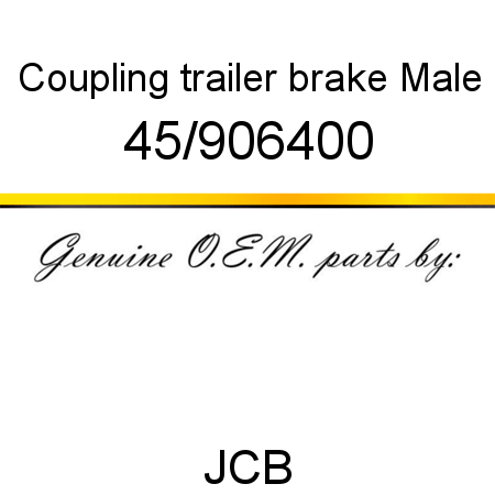 Coupling, trailer brake, Male 45/906400