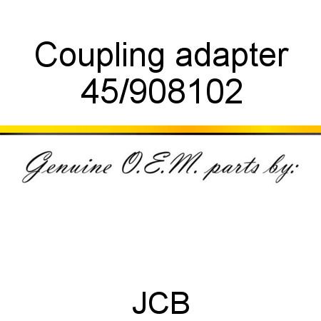 Coupling, adapter 45/908102