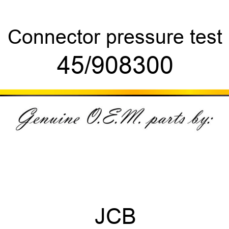 Connector, pressure test 45/908300