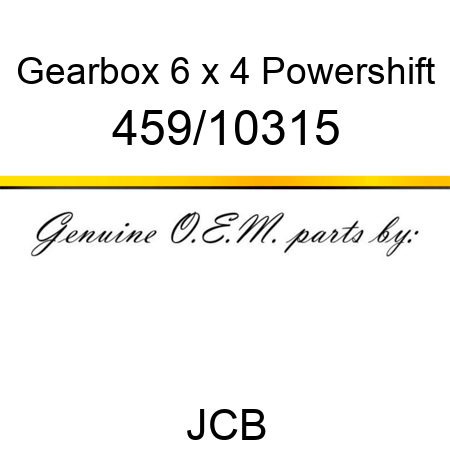 Gearbox, 6 x 4 Powershift 459/10315
