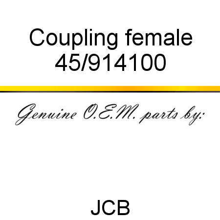 Coupling, female 45/914100