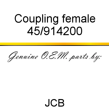 Coupling, female 45/914200