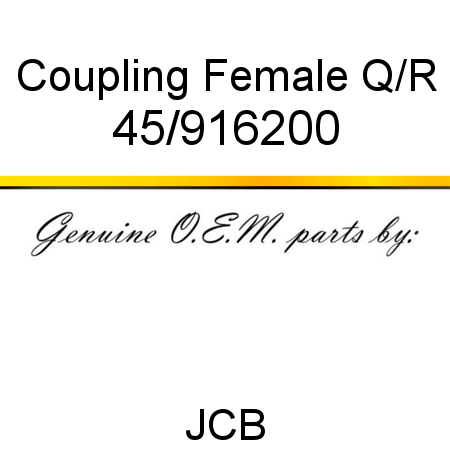 Coupling, Female Q/R 45/916200
