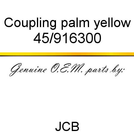 Coupling, palm, yellow 45/916300