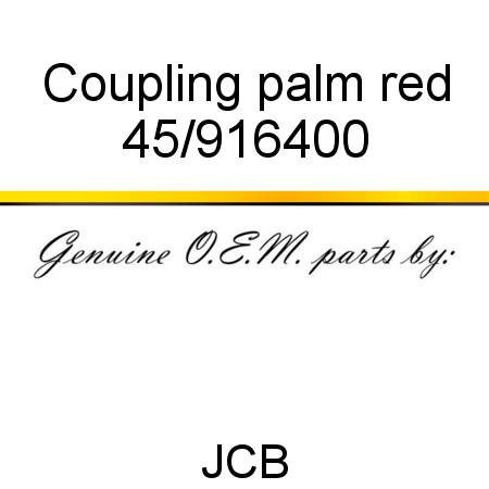Coupling, palm, red 45/916400