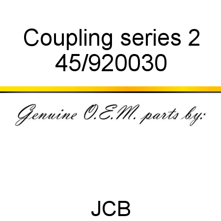 Coupling, series 2 45/920030