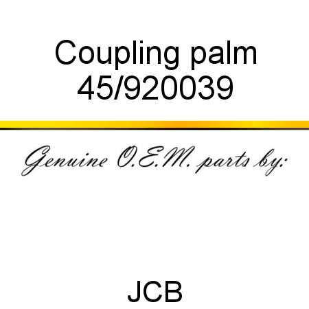 Coupling, palm 45/920039