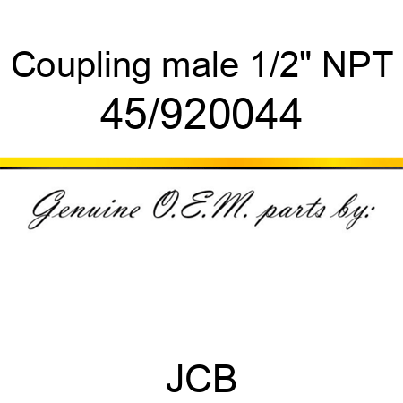 Coupling, male 1/2