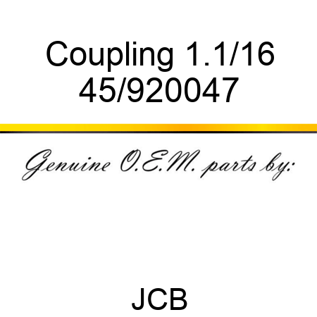 Coupling, 1.1/16 45/920047