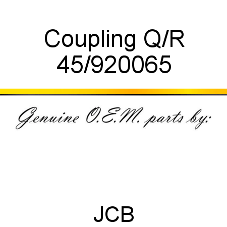 Coupling, Q/R 45/920065
