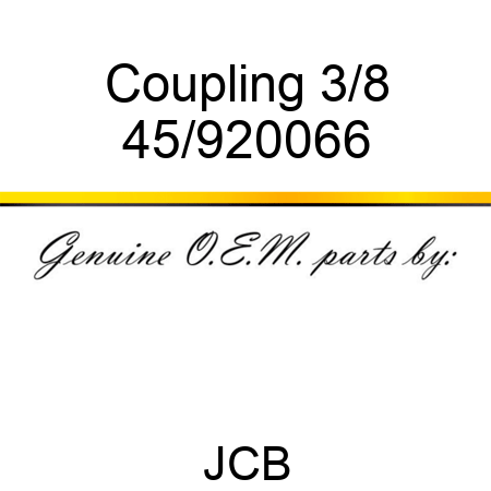 Coupling, 3/8 45/920066