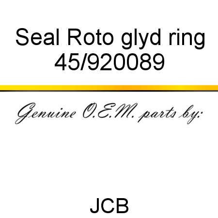 Seal, Roto glyd ring 45/920089