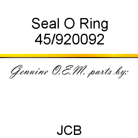 Seal, O Ring 45/920092