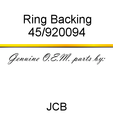 Ring, Backing 45/920094