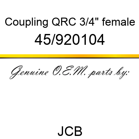 Coupling, QRC 3/4