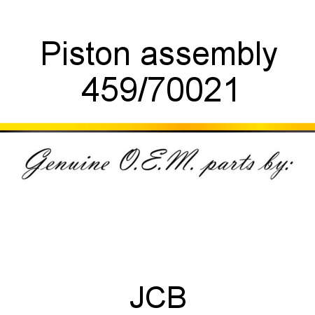 Piston, assembly 459/70021