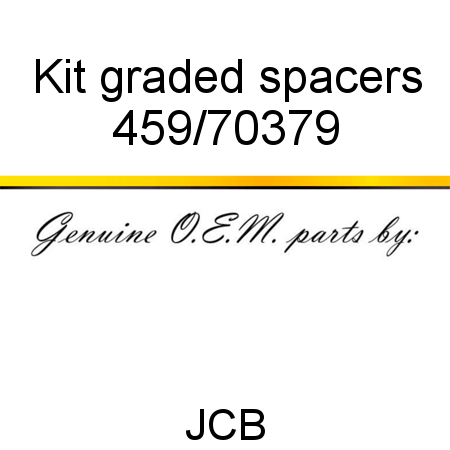 Kit, graded spacers 459/70379