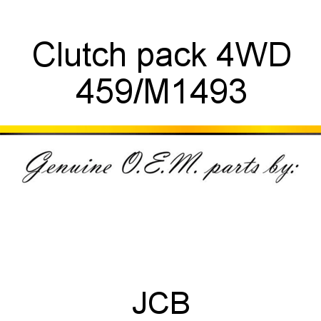 Clutch, pack 4WD 459/M1493