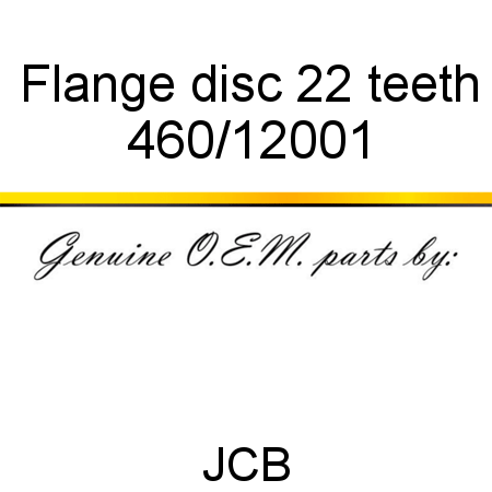 Flange, disc, 22 teeth 460/12001