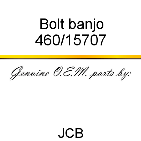 Bolt, banjo 460/15707