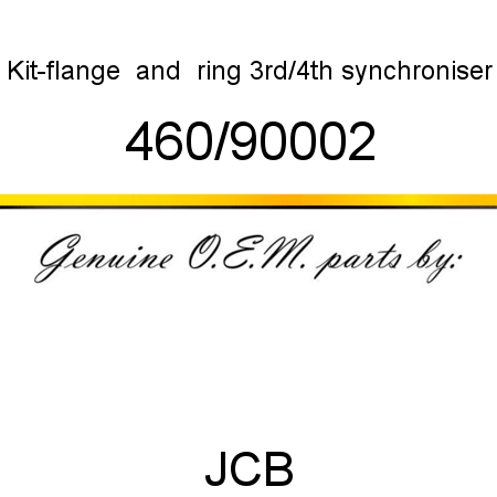 Kit-flange & ring, 3rd/4th synchroniser 460/90002