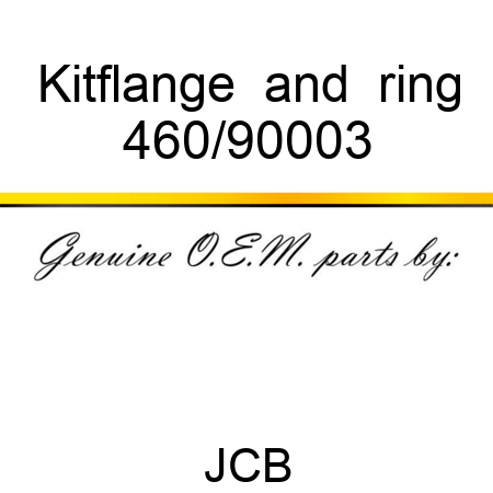 Kitflange & ring 460/90003