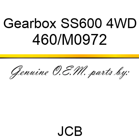 Gearbox, SS600, 4WD 460/M0972