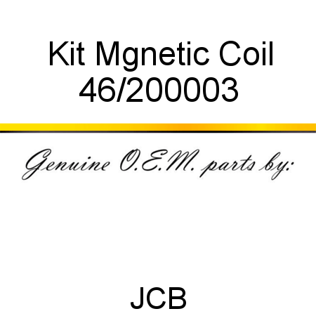Kit, Mgnetic Coil 46/200003