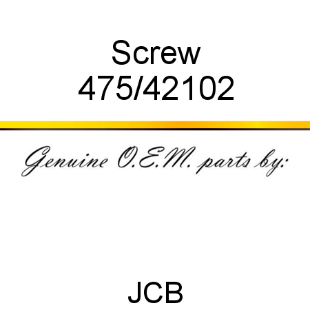 Screw 475/42102