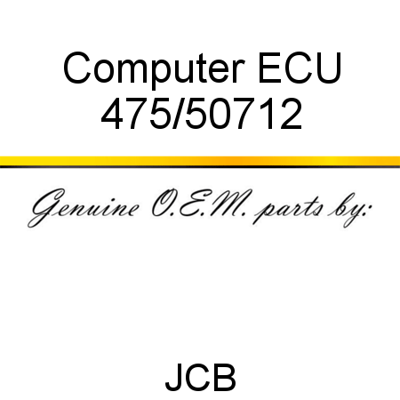 Computer, ECU 475/50712