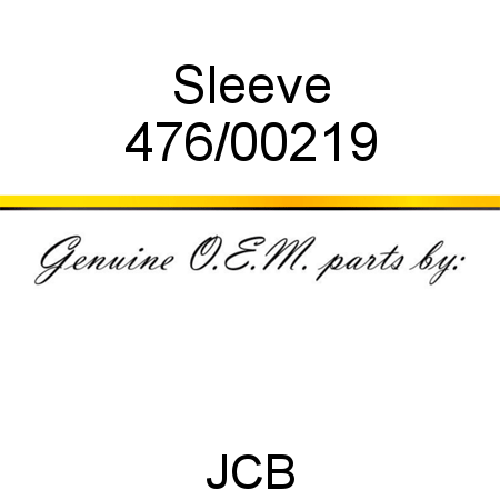 Sleeve 476/00219