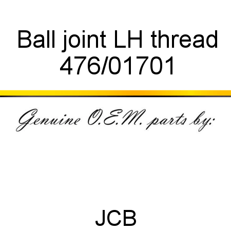 Ball, joint LH thread 476/01701