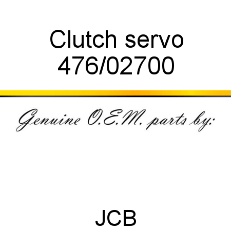 Clutch, servo 476/02700