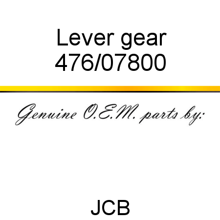 Lever, gear 476/07800